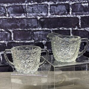 Vintage Stars and Bars Sugar and Creamer Set